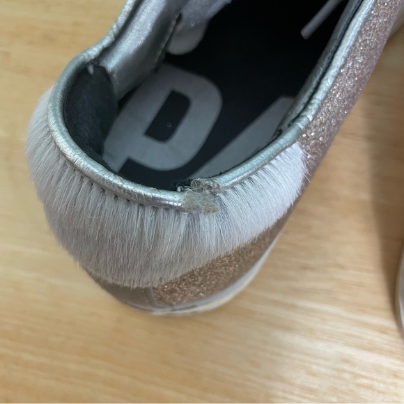 P448 Glitter Accents Sneakers Lop Top Glittery Shiny Size 41 - Picture 7 of 8